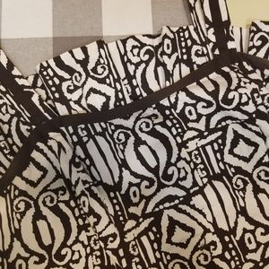 Cute White and Brown Sundress